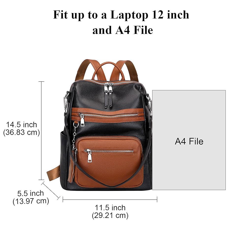 Amazon.com: ALTOSY Genuine Leather Backpack Purse for Women